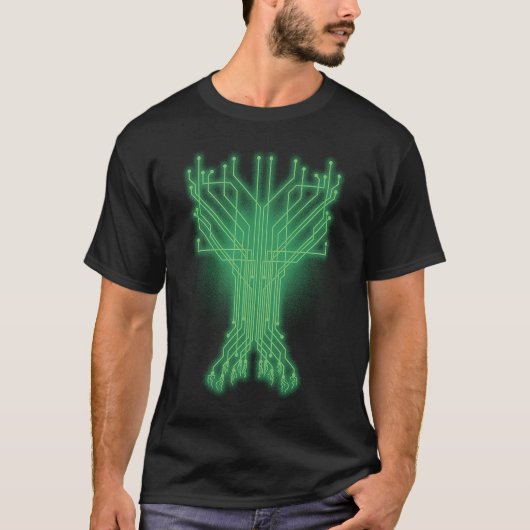 Digital Tree Computer Mechanical Engineer T-Shirt (Vorderseite)