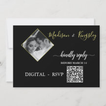 DIGITAL UAWG Edgy Black Foto Monogram Fab CARD