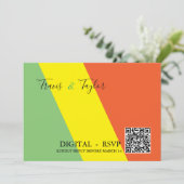 DIGITAL UAWG Wedding Bright Summer Colors Einladung (Stehend Vorderseite)