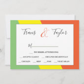 DIGITAL UAWG Wedding Bright Summer Colors Einladung (Rückseite)