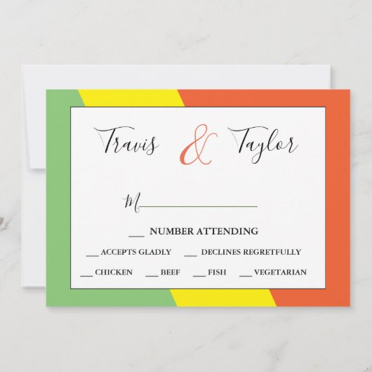 DIGITAL UAWG Wedding Bright Summer Colors Einladung (Rückseite)