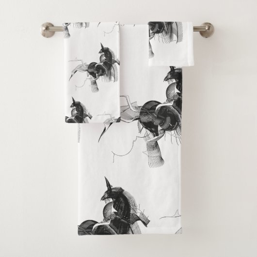 Digital Unicorn Abbildung: Benutzerdefinierte Hint Badhandtuch Set (Insitu)