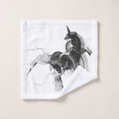 Digital Unicorn Abbildung: Benutzerdefinierte Hint Badhandtuch Set (Waschlappen)