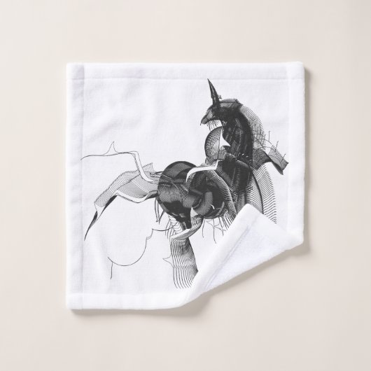 Digital Unicorn Abbildung: Benutzerdefinierte Hint Badhandtuch Set (Waschlappen)