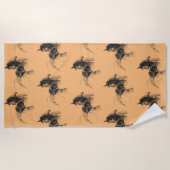 Digital Unicorn Abbildung: Benutzerdefinierte Hint Strandtuch (Vorderseite)