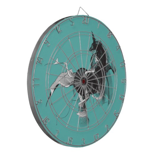 Digital Unicorn Dartscheibe (Vorderseite Links)