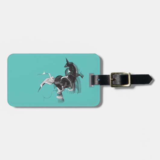 Digital Unicorn Gepäckanhänger (Vorderseite horizontal)