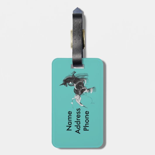 Digital Unicorn Gepäckanhänger (Rückseite vertikal)