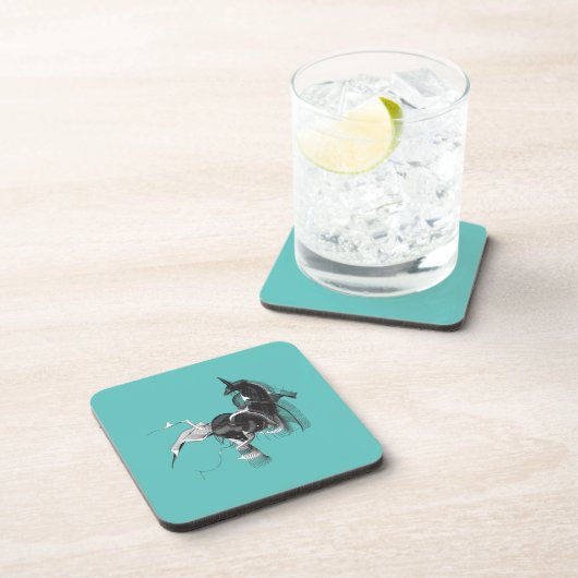 Digital Unicorn Getränkeuntersetzer (Rechte Seite)