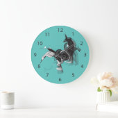 Digital Unicorn Große Wanduhr (Zuhause)