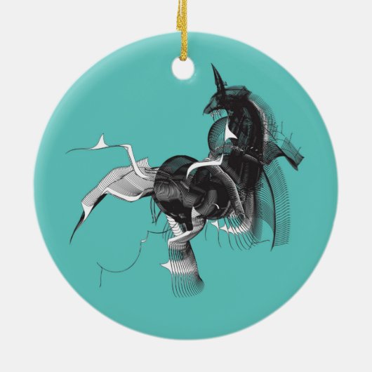 Digital Unicorn Keramikornament (Hinten)