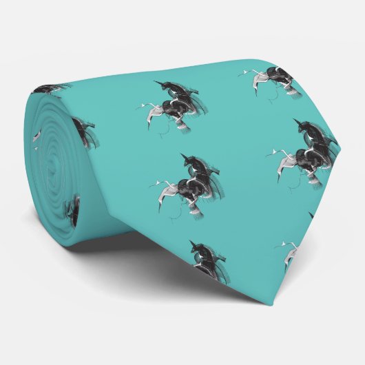 Digital Unicorn Krawatte (Gerollt)