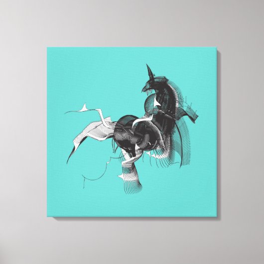 Digital Unicorn Leinwanddruck (Vorderseite)