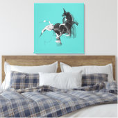 Digital Unicorn Leinwanddruck (Insitu (Schlafzimmer))