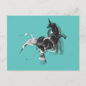 Digital Unicorn Postkarte (Vorderseite)