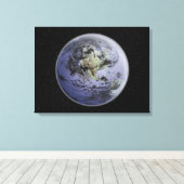 Digital verbesserte Abbildung der Vollerde Leinwanddruck (Insitu (Holzboden))