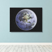 Digital verbesserte Abbildung der Vollerde Leinwanddruck (Insitu (Holzboden))