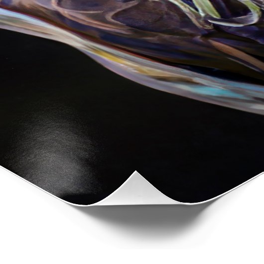 Digital verbesserte Ölfarbe eines kurz gezackten B Poster (Ecke)