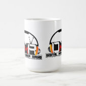 Digital-Verstümmelungs-Radio-Doppellogo-Tasse Kaffeetasse (Mittel)