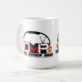 Digital-Verstümmelungs-Radio-Doppellogo-Tasse Kaffeetasse (Vorderseite Links)
