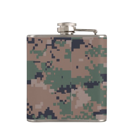 Digital-Waldtarnung kundengerecht Flachmann (Rückseite)