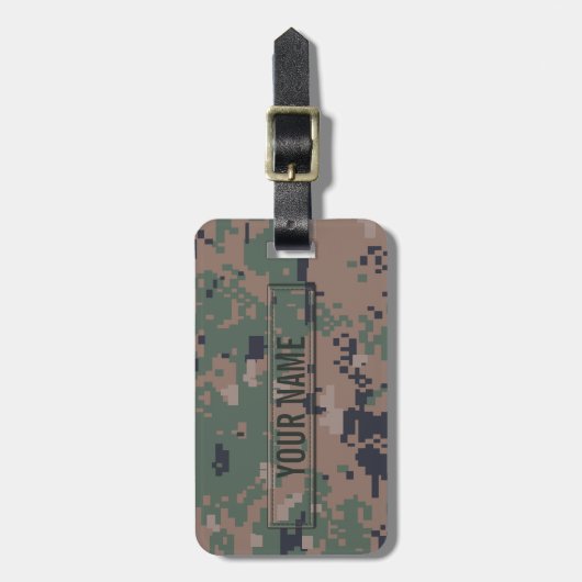 Digital-Waldtarnung kundengerecht Gepäckanhänger (Vorderseite vertikal)