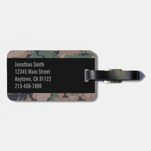 Digital-Waldtarnung kundengerecht Gepäckanhänger (Rückseite horizontal)