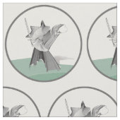 Digital Warrior Figure Circle Pattern Stoff (Nahaufnahme)