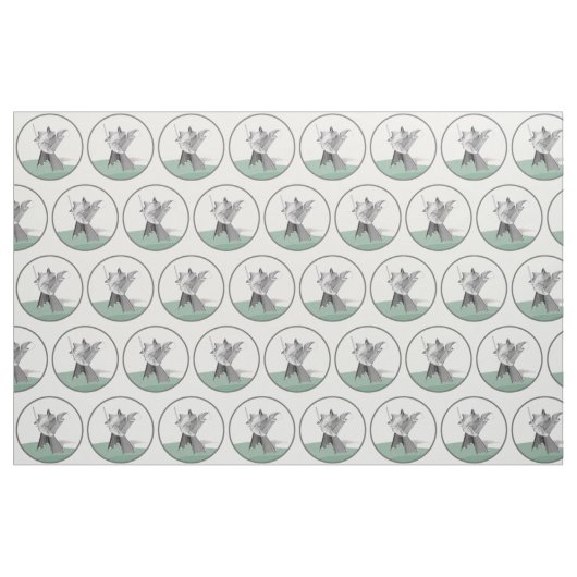 Digital Warrior Figure Circle Pattern Stoff (Fat Quarter (45,7 x 55,9 cm))
