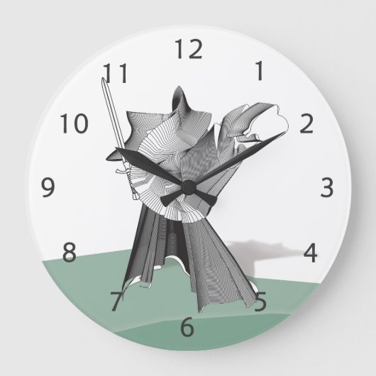 Digital Warrior Große Wanduhr (Vorderseite)