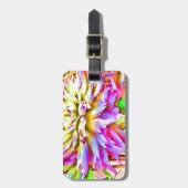 Digital Watercolor Dahlia-Geschenk Gepäckanhänger (Vorderseite vertikal)