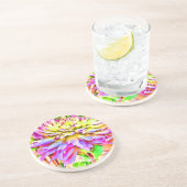 Digital Watercolor Dahlia-Geschenk Getränkeuntersetzer (Seite)