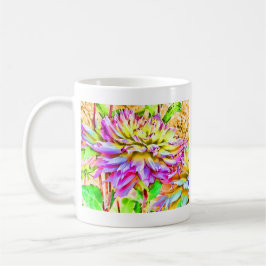 Digital Watercolor Dahlia-Geschenk Kaffeetasse