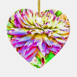 Digital Watercolor Dahlia-Geschenk Keramik Ornament