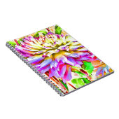 Digital Watercolor Dahlia-Geschenk Notizblock (Rechte Seite)