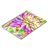 Digital Watercolor Dahlia-Geschenk Notizblock (Linke Seite)