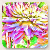 Digital Watercolor Dahlia-Geschenk Untersetzer (Vorderseite)