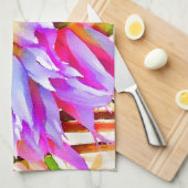 Digital Watercolor Dahlia Handtuch (Viertel Falte)