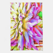 Digital Watercolor Dahlia Handtuch (Vertikal)