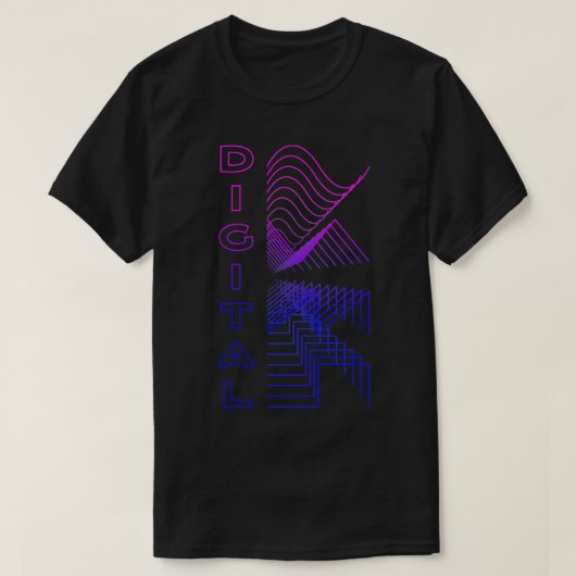 Digital Waveform Audio Analog Design Modular Gesch T-Shirt (Design vorne)