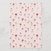 Digital Wildflower Baby Shower Mommy oder Daddy Ga Einladung (Rückseite)