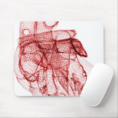 Digital wireframe des menschlichen Herzens Mousepad (Mit Mouse)