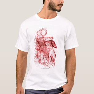 Digital wireframe des menschlichen Herzens T-Shirt