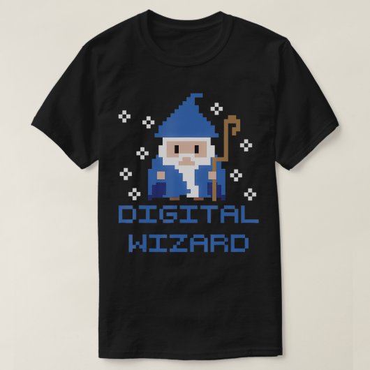 Digital Wizard Funny Tech IT Support Computer Gami T-Shirt (Design vorne)