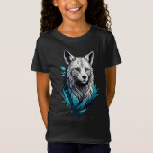 Digital Wolf Basic Kids Girl T-Shirt (Vorderseite)