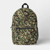 Digital Woodland Military Camouflage Pattern Bedruckter Rucksack (Vorderseite)