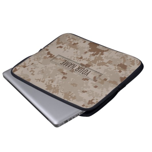 Digital-Wüsten-Tarnung kundengerecht Laptopschutzhülle (Vorne Knopf)