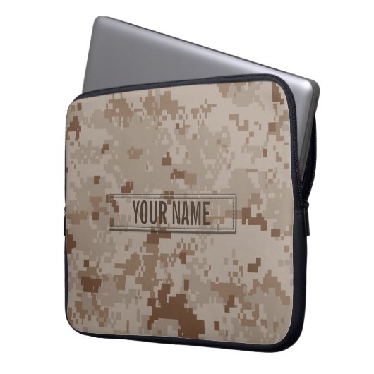 Digital-Wüsten-Tarnung kundengerecht Laptopschutzhülle (Vorderseite Links)