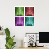 Digital X-Ray Pop Art Square Poster (Heimbüro)