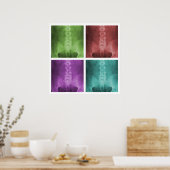 Digital X-Ray Pop Art Square Poster (Küche)